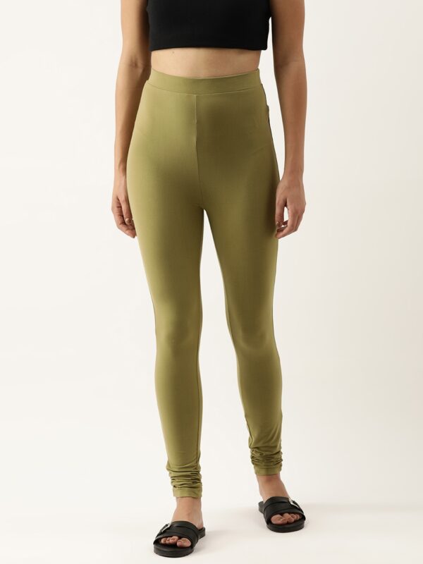 Olive Green Premium Leggings - Image 2