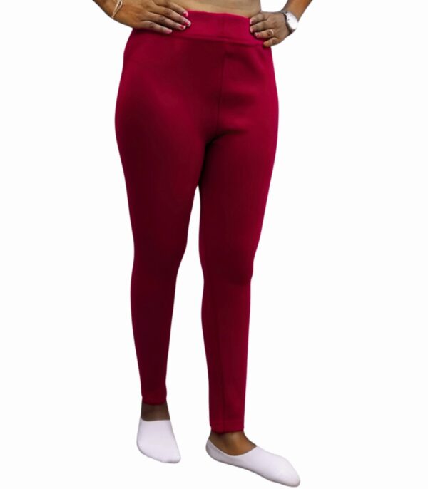 Women Maroon Ankle Fit Plain Jeggings