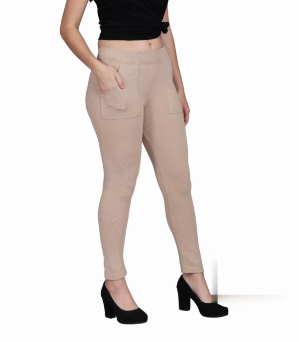 Women Dark Skin Ankle Fit Pocket Jeggings